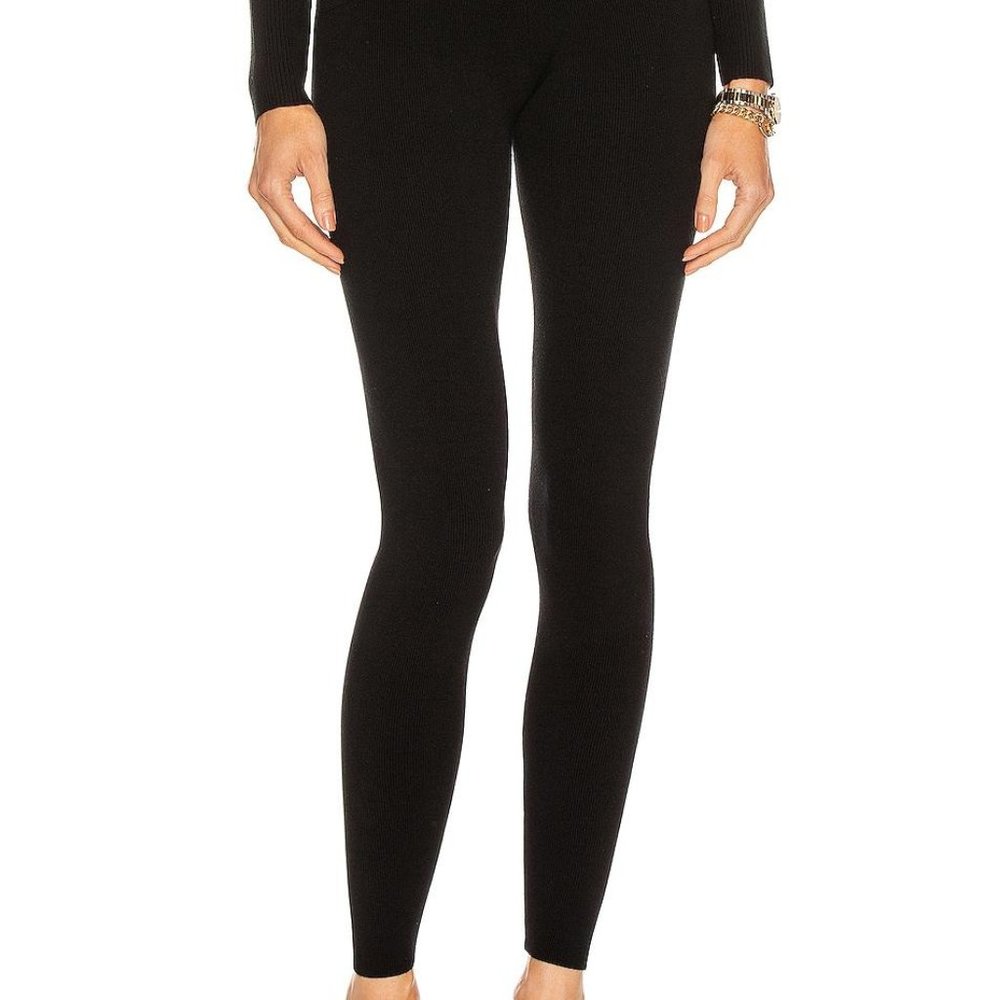 Helmut Lang long black sleek leggings
